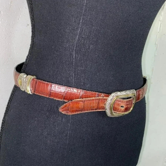 Brighton M‎ (30) two tone black brown leather reversible belt - Picture 5 of 10